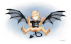 Cartoon: Hell Angel (small) by Mikl tagged mikl,michael,olivier,miklart,art,illustration,drawing,demon,devil,angel,hell