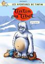 Cartoon: Tintin in Tibet (small) by Mikl tagged mikl,michael,olivier,miklart,art,illustration,painting,tintin,tibet