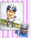 Cartoon: caricature on bike (small) by juwecurfew tagged bike,caricature