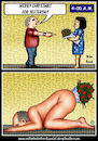 Cartoon: Merry Christmas (small) by Mike J Baird tagged christmas,unhappy,drunk,late,payback