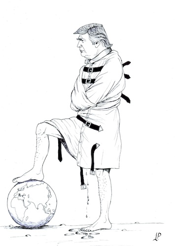 Cartoon: A fantastic world (medium) by paolo lombardi tagged trump,usa,greenland,crazy,psyco