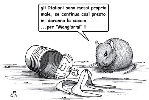 Cartoon: alla Fame (medium) by paolo lombardi tagged italy,politics,satire