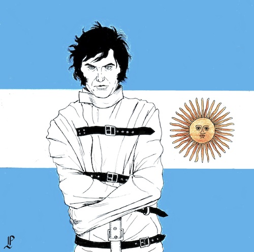 Cartoon: Argentina (medium) by paolo lombardi tagged argentina,milei,crazy,politics