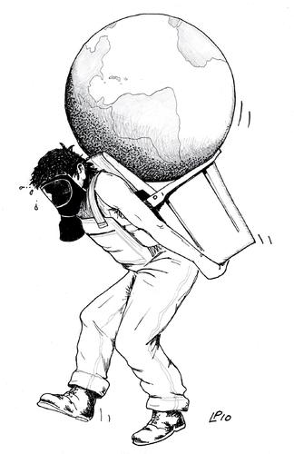 Cartoon: Atlante (medium) by paolo lombardi tagged world,welt,mondo