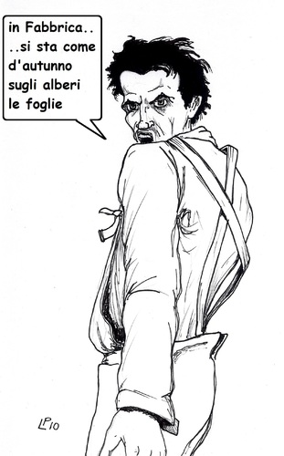 Cartoon: Autunno (medium) by paolo lombardi tagged italy,dead,work,arbeit,politics