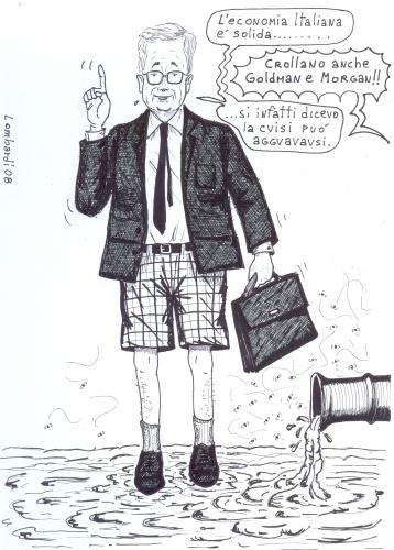 Cartoon: crisi finanziaria (medium) by paolo lombardi tagged italy,satire,comic,politic,deutschland,caricatures