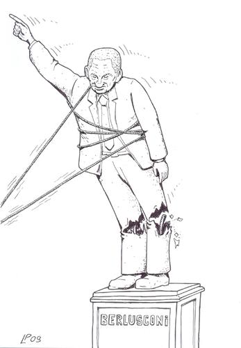 Cartoon: dictatorship (medium) by paolo lombardi tagged italy,berlusconi,satire,politics,caricature