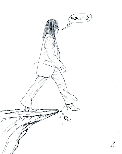 Cartoon: Go Meloni go (medium) by paolo lombardi tagged italy,meloni,justice,referendum,go