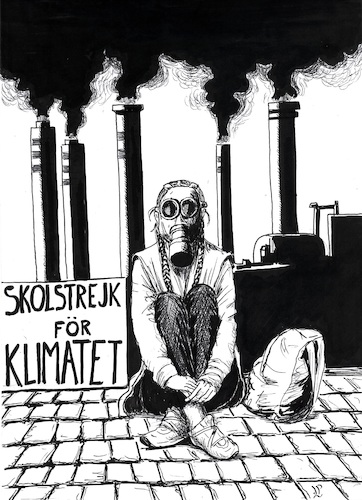 Cartoon: Greta Thumberg (medium) by paolo lombardi tagged climate,conference