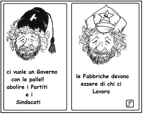 Cartoon: Idee chiare (medium) by paolo lombardi tagged italy,politics,satire,cartoon