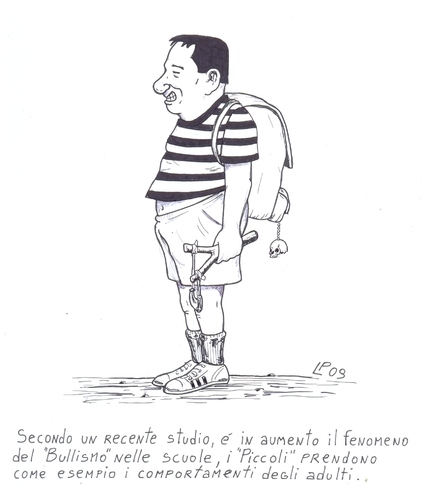 Cartoon: il Bullo (medium) by paolo lombardi tagged italy,berlusconi,satire,politics,caricature
