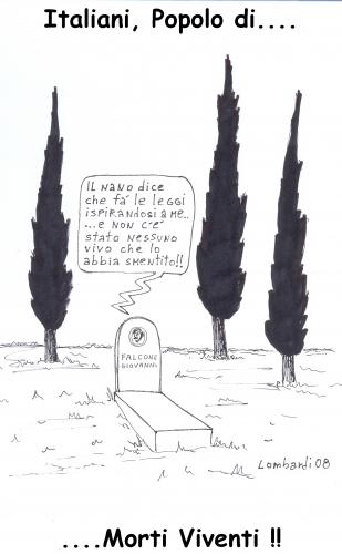 Cartoon: Italia Silenziosa (medium) by paolo lombardi tagged italy,politic,satire,caricature,deutschland