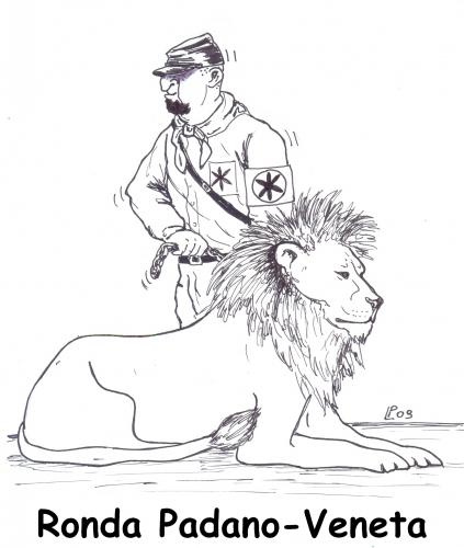 Cartoon: italian paramilitary (medium) by paolo lombardi tagged italy,democracy,fascism,berlusconi,politics
