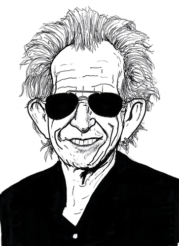 Cartoon: Keith Richards (medium) by paolo lombardi tagged rolling,stones,cartoon,caricature