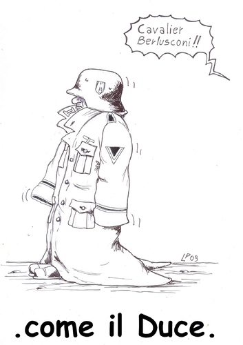 Cartoon: la fine (medium) by paolo lombardi tagged italy,berlusconi,politics,satire