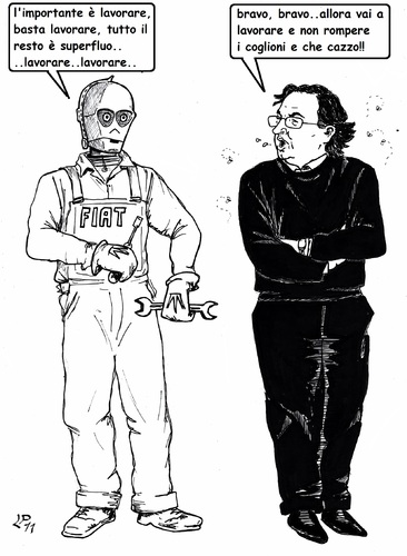 Cartoon: Lavorare e lavorare (medium) by paolo lombardi tagged italy,politics,arbeit,work,caricature,lavorare