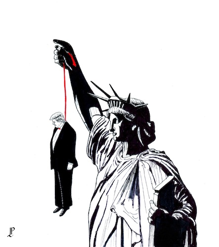 Cartoon: Liberty (medium) by paolo lombardi tagged usa,trump