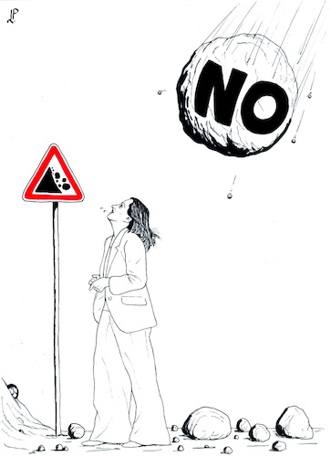 Cartoon: Meloni and referendum (medium) by paolo lombardi tagged italy,meloni,referendum,justice,elections