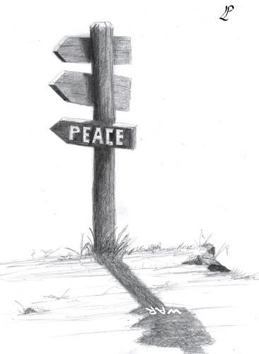 Cartoon: Peace and War (medium) by paolo lombardi tagged war,peace
