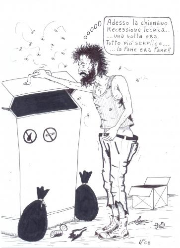 Cartoon: recessione tecnica (medium) by paolo lombardi tagged italy,politic,humor,economia,satire