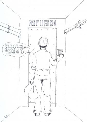 Cartoon: rifugio (medium) by paolo lombardi tagged italy,satire,politic,caricatures