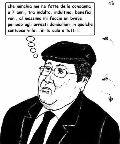 Cartoon: Sentenza Cuffaro (medium) by paolo lombardi tagged italy,politics,mafia