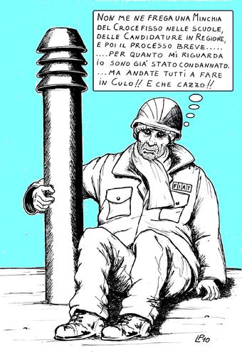 Cartoon: Stato Reale (medium) by paolo lombardi tagged arbeit,italy