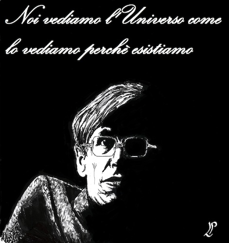 Cartoon: Stephen Hawking (medium) by paolo lombardi tagged stephen,hawking