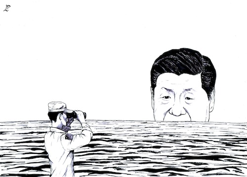 Cartoon: Taiwan (medium) by paolo lombardi tagged taiwan,chine,war,peace,usa