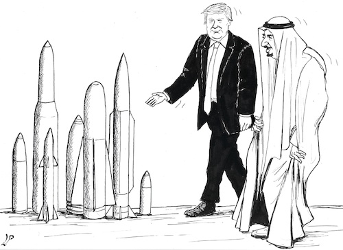 Cartoon: Trump in Saudi Arabia (medium) by paolo lombardi tagged usa,trump