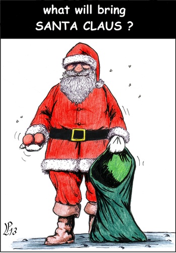 Cartoon: two balls (medium) by paolo lombardi tagged christmas