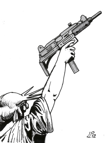 Cartoon: USA today (medium) by paolo lombardi tagged army,usa,freedom,politics