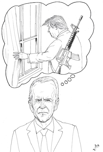 Cartoon: White House the wait (medium) by paolo lombardi tagged usa,trump,biden