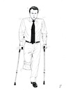 Cartoon: Macron cripple (small) by paolo lombardi tagged macron,france,elections