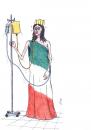 Cartoon: Italy terminal illeness (small) by paolo lombardi tagged italy,democracy,fascism,berlusconi,ratzinger