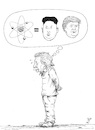 Cartoon: The doubts (small) by paolo lombardi tagged war,peace,korea,usa