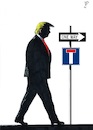 Cartoon: The only direction (small) by paolo lombardi tagged usa,trump
