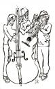 Cartoon: musicians (small) by etsuko tagged music