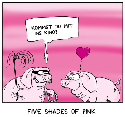Cartoon: schweinkram (medium) by Mergel tagged sm,sado,maso,film,buch,shades,vorlieben,kinostart,bestseller,schwein,peitsche,liebe,romantik,beziehung
