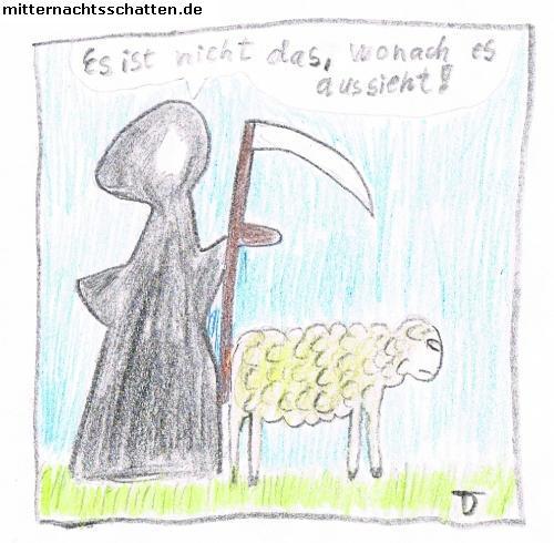 Cartoon: Das Schaf (medium) by LaRoth tagged tod,schaf
