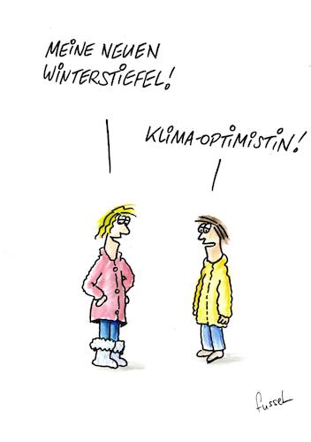 Cartoon: Klimaoptimisten (medium) by fussel tagged klimawandel,klima,fridays,for,future,erderwärmung,winter,mode,stiefel,anstieg,umwelt,greta,klimawandel,klima,fridays,for,future,erderwärmungwinter,mode,stiefel,anstieg,umwelt,greta