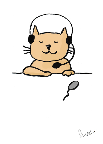 Cartoon: Zoom Cat (medium) by fussel tagged cat,zoom,videokonterenz,video,chat,viko,katze,content,cat,zoom,videokonterenz,video,chat,viko,katze,content