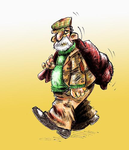 Cartoon: EL TRAPERO (medium) by PEPE GONZALEZ tagged gente,people,man,hombre,spain,dibujo,ilustracion