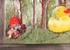 Cartoon: Funny Hunter! (small) by Krinisty tagged hunting,rubberduck,hunter,watercolor,painting,funny,woods,nature,joke,gun