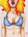 Cartoon: Shag (small) by Krinisty tagged boobs fireyhair hair lips breasts bikini drawing girl woman