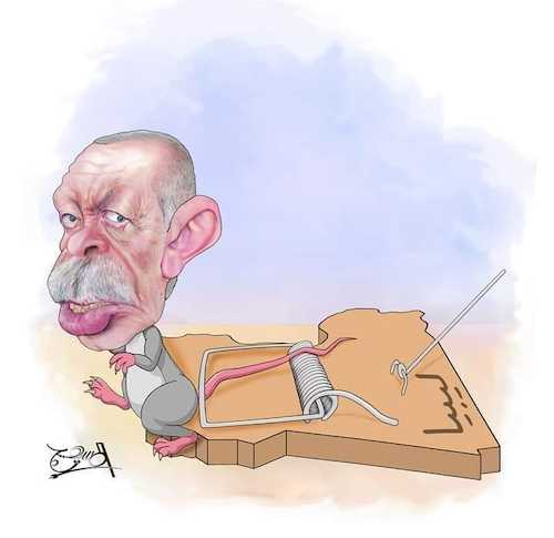Cartoon: libya kick out the Mercenaries (medium) by abdullah tagged sarraj,haftar,ekhwan