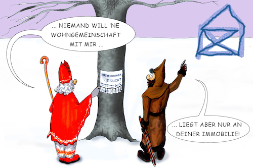 Das Haus vom Nikolaus von SoRei Wirtschaft Cartoon