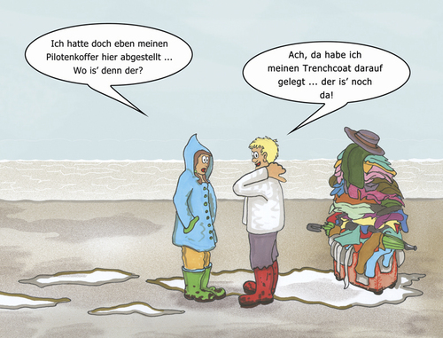 Cartoon: Stabile Unterlage (medium) by SoRei tagged schmuddelwetter,matsch,nachahmer,abstellen,koffer,strand,pfütze,regenzeug,gummistiefel,ebbe,und,flut,tiede,gezeiten,watt,gepäck,ablage,garderobe,missbräuchliches,benutzen,fremden,eigentums,egoismus,strand,koffer,abstellen,nachahmer,matsch,schmuddelwetter,pfütze,regenzeug,gummistiefel,ebbe,und,flut,tiede,gezeiten,watt,gepäck,ablage,garderobe,missbräuchliches,benutzen,fremden,eigentums