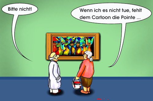 Cartoon: Vorvorletzte Generation (medium) by SoRei tagged großeltern,kunst,museum,bild,galerie,ausstellung,exhibition,veranstaltung,anschlag,stören,unfrieden,brandstifter,rechtsgrundlage,argumente,farbe,demonstration,kleben,letzte,generation,nachahmer,klima,protest,attacke,hausrecht,hausfriedensbruch,sabotage,zerstörung,aktion,gewalt,verhältnismäßigkeit,eimer,überraschung,großeltern,kunst,museum,bild,galerie,ausstellung,exhibition,veranstaltung,anschlag,stören,unfrieden,brandstifter,rechtsgrundlage,argumente,farbe,demonstration,kleben,letzte,generation,nachahmer,klima,protest,attacke,hausrecht,hausfriedensbruch,sabotage,zerstörung,aktion,gewalt,verhältnismäßigkeit,eimer,überraschung