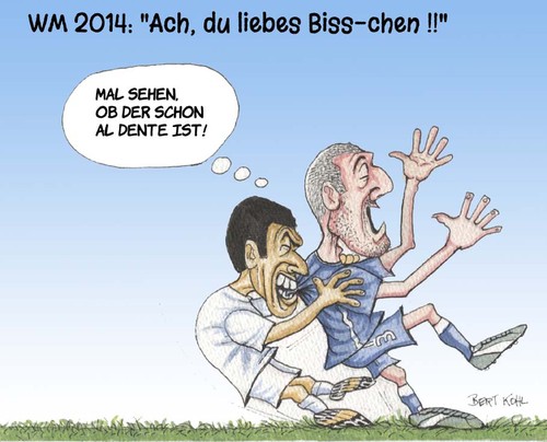 Cartoon: WM mit Biss (medium) by Bert Kohl tagged bissfest